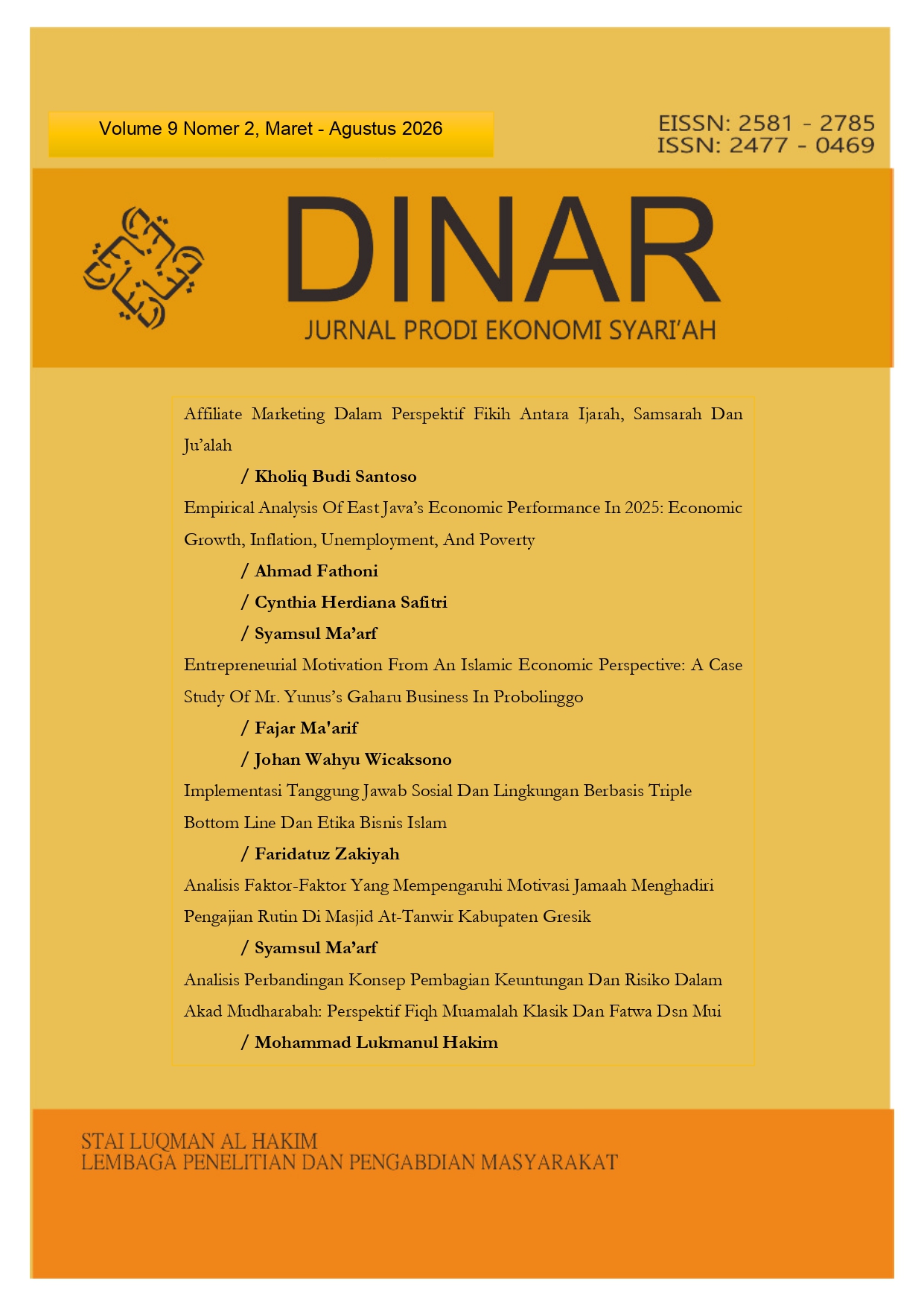 					View Vol. 9 No. 2 (2026): Maret
				